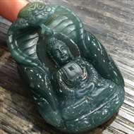 蓝水守护神，完美，雕工精湛，面相好，性价比高，推荐，尺寸58.1*38.0*10.0mm，重量39.
