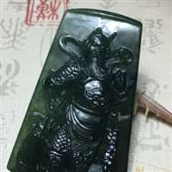 冰油豆关公牌 种老水足 设计独特 雕工精细 栩栩如生 霸气十足 完美 实物更漂亮