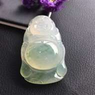 冰种飘花站佛挂件