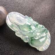 高冰起胶起光飘花观音吊牌