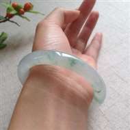 冰起胶起光飘花圆条手镯，完美