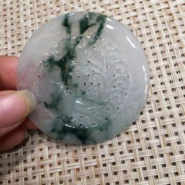 天然翡翠A货冰种飘花完美凤舞九天挂坠 天然翡翠A货冰种飘花完美凤舞九天挂坠
