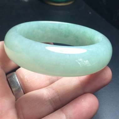 冰种起光正装手镯56M 无纹裂 种水好玉质细腻