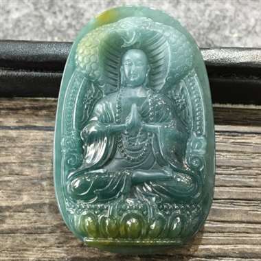 蓝水守护神，完美，雕工精湛，底庄细腻，有厚度，打灯全透，性价比高，推荐结缘