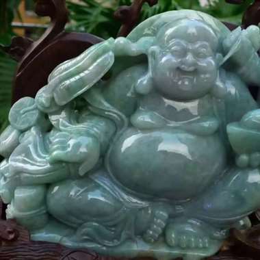精美水润 冰糯 老坑 精美 招财进宝 多子多福 笑口常开 精美笑佛 尺寸 400.330.150裸石