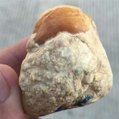 JR17 155克达摩坎开窗精品黄翡，压灯通透，出货漂亮，尺寸：43*40*40mm