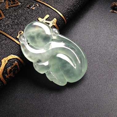 冰种晴水灵猴 尺寸36-23-7毫米