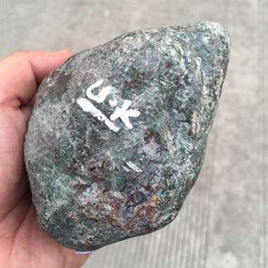 DZ662  1163克老坑会卡全赌色料，打灯各处都是绿色，种水不错，裂不多，可以赌满色大牌子