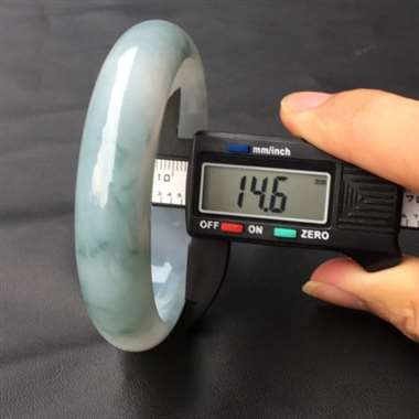 58.6mm冰糯飘蓝花手镯，完美冰润，值得拥有