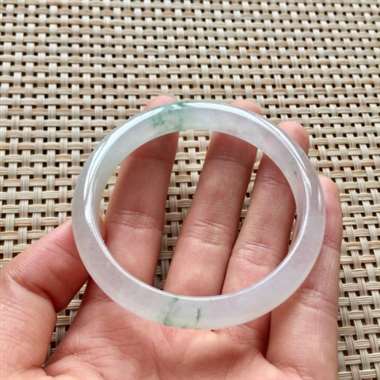 冰飘花正装手镯，口径：53.8*9.4*6.6，32.46g