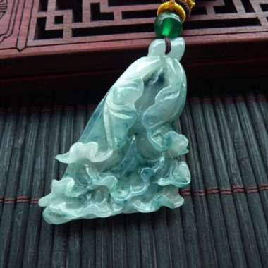 11409好种水紫罗兰百财聚来吊坠 尺寸48.1-30.6-8.5mm 工艺好 飘花漂亮 精雕细琢