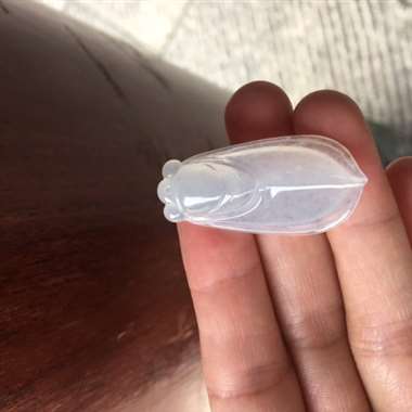 缅甸翡翠A货，一鸣惊人，高冰蝉，上身效果超级赞，学业有成，事业有成，性价比超高，手慢无货了。实物很漂