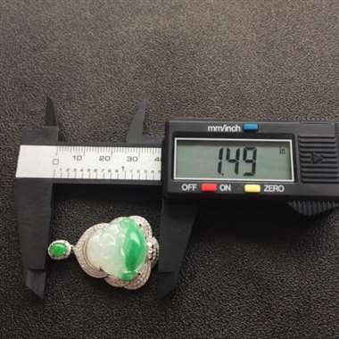 冰正阳绿佛18K镶嵌吊坠