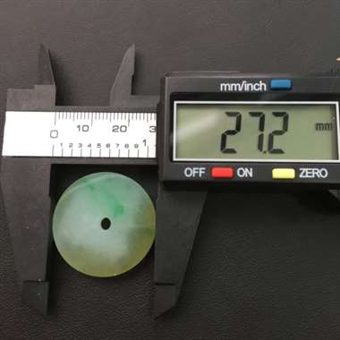 冰种黄加绿完美平安扣一手三个，有种有色，性价比高