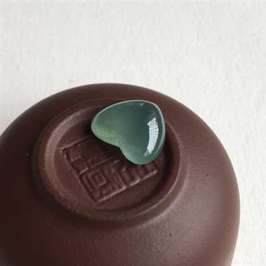 冰种 蓝底 心❤️ 冰种 蓝底 质地细腻 水润 种老 水头足 饱满 有点晶体 不影响 尺寸 11.2
