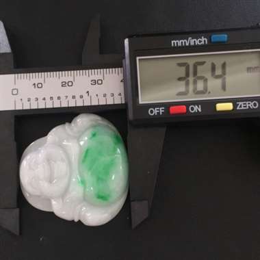 糯种飘阳绿佛公挂件