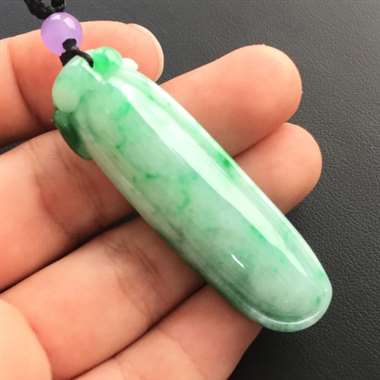 冰种完美辣绿福瓜挂件