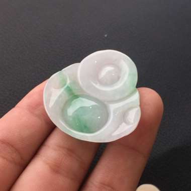 细糯种飘绿佛公挂件