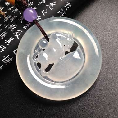 冰种飘花扭转乾坤 尺寸50-7毫米