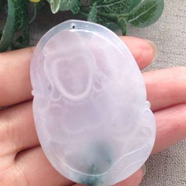 冰种大件飘花观音，完美！上身效果极好！