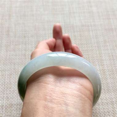 冰飘花正装手镯，口径：57.4*15*7.4