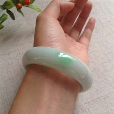 冰阳绿正装手镯，完美