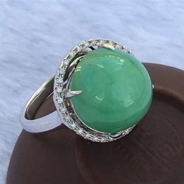 重金满钻Au750,0.096ct,超大蛋面13*13.4,戒指很饱满,性价 重金满钻Au750,0.096ct,超大蛋面13*13.4,戒指很饱满,性价