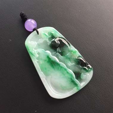 冰种飘绿年年有余挂件 冰种飘绿年年有余挂件