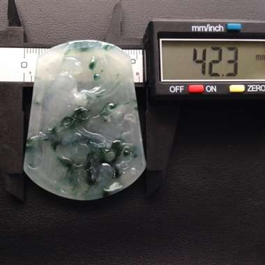 冰种飘花马上得道 水润完美