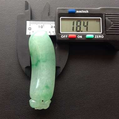 冰种晴水底飘花福瓜吊坠 水润色靓 种细腻完美
