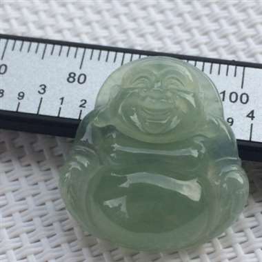 缅甸翡翠A货，冰种晴水笑佛，完美饱满，笑口常开，性价比超高，谁买谁赚到了。