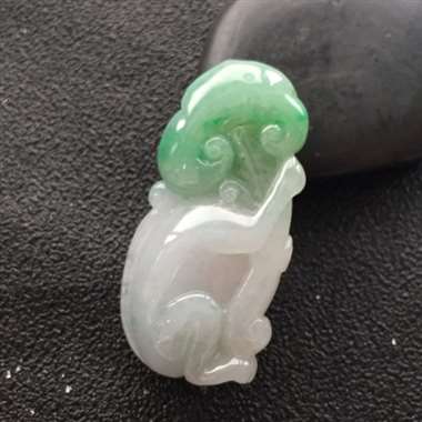 冰糯种飘花猴子挂件