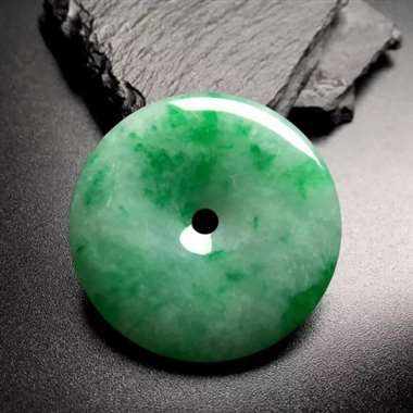 T带色平安扣 尺寸: 40-6mm