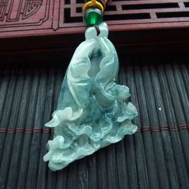 11409好种水紫罗兰百财聚来吊坠 尺寸48.1-30.6-8.5mm 工艺好 飘花漂亮 精雕细琢
