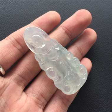冰种自在观音，细裂