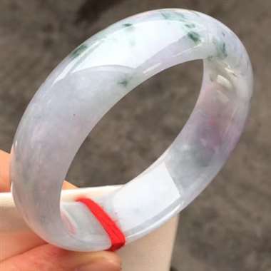 糯种淡紫罗兰飘花 略有棉 尺寸59-19.8-8 糯种淡紫罗兰飘花 略有棉 尺寸59-19.8-8