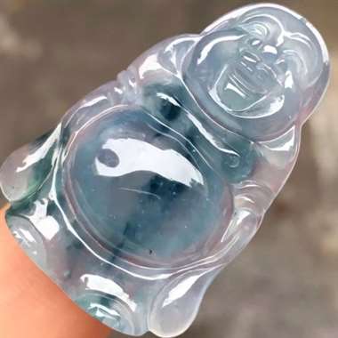 福利！紫罗兰飘彩站佛：完美无裂纹，种老起胶，雕工精致，色泽漂亮，饱满，尺寸：33.5/22.9/6.