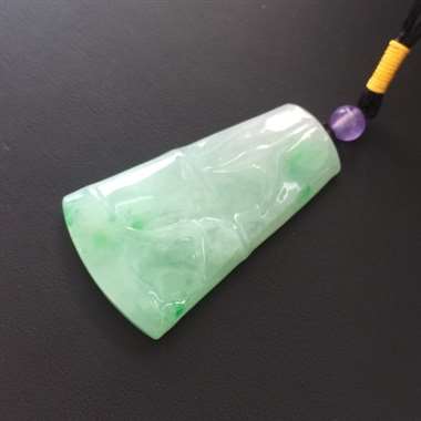冰种飘绿节节高升挂件