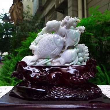 翡翠A货老坑水润春带彩生机勃勃海底世界摆件 约裸石尺寸:130/170/30 连底坐:240/250 翡翠A货老坑水润春带彩生机勃勃海底世界摆件 约裸石尺寸:130/170/30 连底坐:240/250