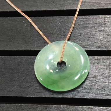 平安扣，平安吉祥，冰地起光，饱满，完美，配送18k金链，特惠价，超值，推荐