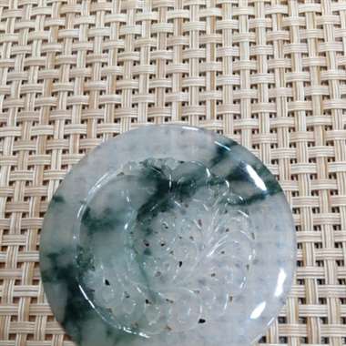 天然翡翠A货冰种飘花完美凤舞九天挂坠