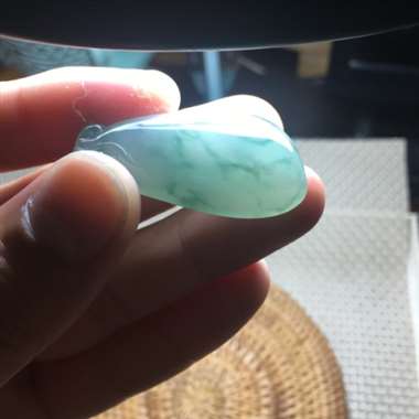 冰种飘花福瓜 料子细腻种水足 水润饱满 完美 实物更漂亮