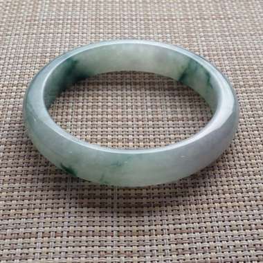 冰种飘花正圈手镯 完美