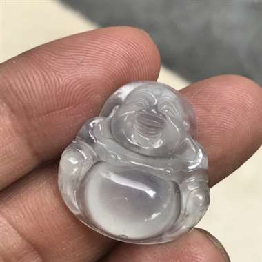 完美无裂痕、价格的体现带少量天然白棉也不影响整体、高冰种白冰种、细腻底装起荧光。