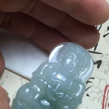 糯种飘蓝花正装观音 肉质细腻清爽 种水足 完美无裂 实物更美 糯种飘蓝花正装观音 肉质细腻清爽 种水足 完美无裂 实物更美