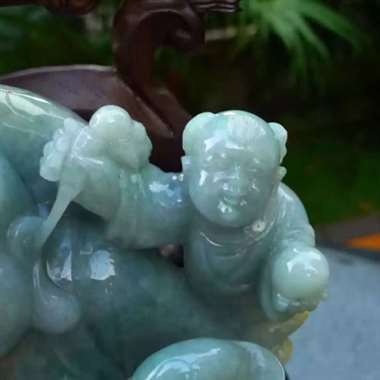 精美水润 冰糯 老坑 精美 招财进宝 多子多福 笑口常开 精美笑佛 尺寸 400.330.150裸石