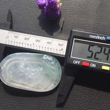 冰种飘花挂件 冰爽干净 玉质细腻饱满