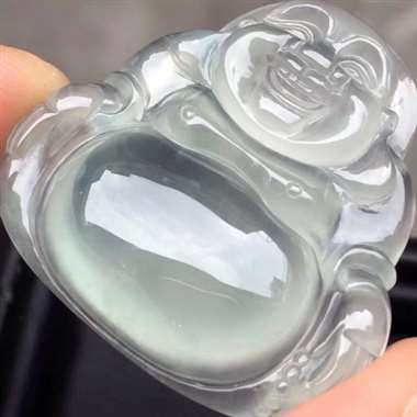 高冰坐佛：有纹已避开，种老起胶，雕工精致，饱满，尺寸：29.5/30.8/7.6 ，tm16