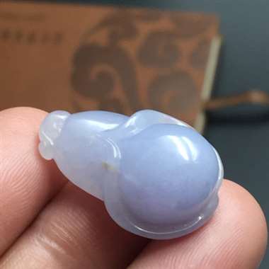 缅甸翡翠A货，糯种紫罗兰花