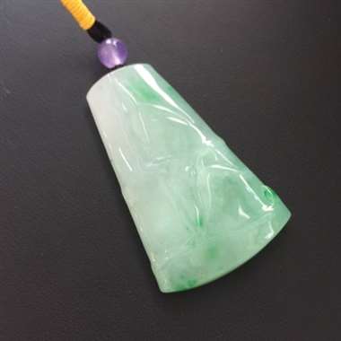 冰种飘绿节节高升挂件 冰种飘绿节节高升挂件